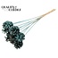 Pine cone on stick | Colour: Intense Light Blue | Pine cone diameter 5 - 7 centimetres | Length ± 50 centimetres | Per 10 picks