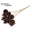 Pinecone on Stick | Colour: Brown with Copper | Copper Tipped Plant Stake | Pinecone Diameter 5 - 7 centimetres | Length ± 50 centimetres | Per 10 plant stakes