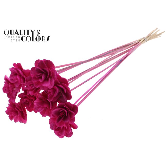 Beetal Rose on stick | Colour: Lilac | Rose diameter 6 centimetres | Stick length ± 50 centimetres | Per 10 sticks