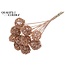 Rattan Ball on Stick | Colour: Frosted Salmon | Bruce Ball Stake | Diameter 5 centimetres | Length ± 50 centimetres | Per 10 stakes