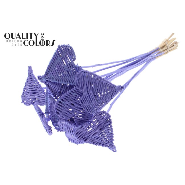 Lata Heart 8cm on stem Hat type Covered Milka