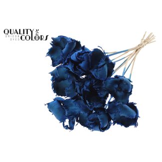 QC Dried Palm Cup on stem | Colour: Blue | Length ± 50 centimetres | Per 10 stems