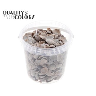 QC North Sea Shells in a reusable bucket | Colour: Frosted White | Bucket contents 1 litre | Per 6 buckets