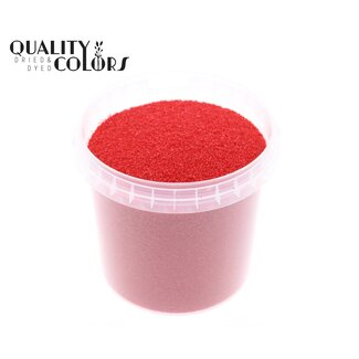 QC Decoratief Zand in herbruikbare emmer | Kleur: Rood | Diameter 0.1 - 0.5 millimeter | Inhoud emmertje 1 liter | Per 6 emmertjes