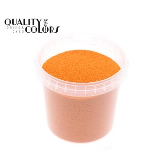 QC Decoratief Zand in herbruikbare emmer | Kleur: Oranje | Diameter 0.1 - 0.5 millimeter | Inhoud emmertje 1 liter | Per 6 emmertjes