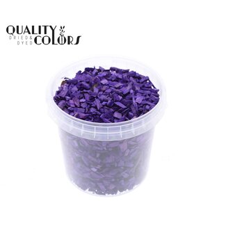 QC Wood chips in reusable bucket | Colour: Purple | Length 5 - 8 millimetres | Bucket content 1 litre | Per 6 buckets