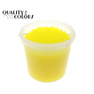 QC Hydrogel beads in reusable bucket | Colour: Yellow | Diameter 2.5 - 3 millimetres | Bucket capacity 10 litres | Per bucket