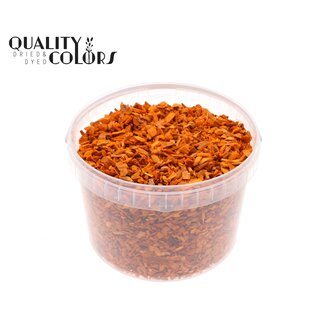 QC Wood chips in reusable bucket | Colour: Orange | Length 5 - 8 millimetres | Bucket content 3 litres | Per bucket