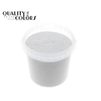 QC Decoratief Zand in herbruikbare emmer | Kleur: Wit | Diameter 0.1 - 0.5 millimeter | Inhoud emmertje 1 liter | Per 6 emmertjes