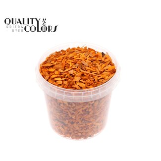QC Wood chips in reusable bucket | Colour: Orange | Length 5 - 8 millimetres | Bucket content 1 litre | Per 6 buckets