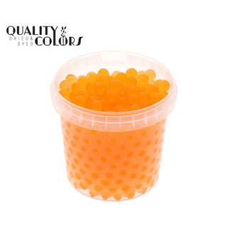 QC Hydrogel pearls in reusable bucket | Colour: Orange | Diameter 2.5 - 3 millimetres | Bucket content 1 litre | Per 6 buckets