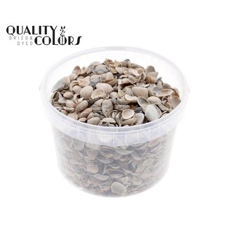 QC North Sea Shells in a reusable bucket | Colour: Natural Brown | Bucket contents 3 litres | Per bucket