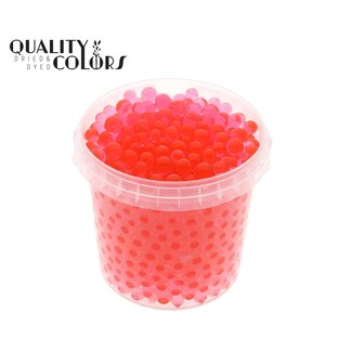 QC Hydrogel beads in reusable bucket | Colour: Red | Diameter 2.5 - 3 millimetres | Bucket contents 1 litre | Per 6 buckets