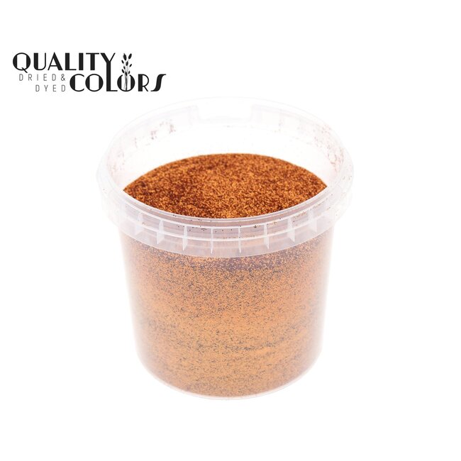 Glitter in herbruikbare emmer | Kleur: Oranje | Inhoud emmer 400 gram | Per emmertje