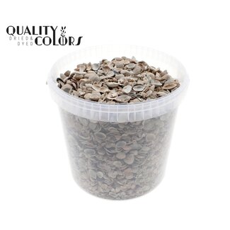 QC Noordzee Schelpen in herbruikbare emmer | Kleur: Naturelle Bruin | Inhoud emmer 10 liter | Per emmer