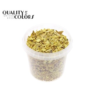 QC Wood chips in reusable bucket | Colour: Yellow | Length 5 - 8 millimetres | Bucket contents 1 litre | Per 6 buckets