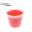 Hydrogel pearls in reusable bucket | Colour: Red | Diameter 2.5 - 3 millimetres | Bucket content 10 litres | Per bucket