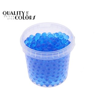 QC Hydrogel beads in reusable bucket | Colour: Blue | Diameter 2.5 - 3 millimetres | Bucket contents 1 litre | Per 6 buckets