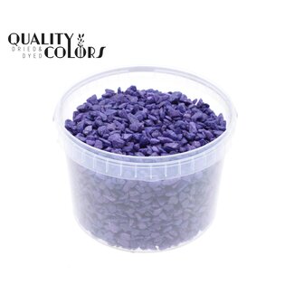 QC Decorative Stones in reusable bucket | Colour: Purple | Diameter 9 - 13 millimetres | Bucket contents 3 litres | Per bucket