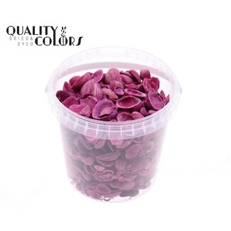 QC North Sea Shells in a reusable bucket | Colour: Cherry-coloured | Bucket content 1 litre | Per 6 buckets