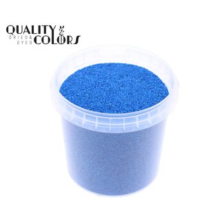 QC Decoratief Zand in herbruikbare emmer | Kleur: Blauw | Diameter 0.1 - 0.5 millimeter | Inhoud emmertje 1 liter | Per 6 emmertjes