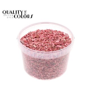 QC Houtsnippers in herbruikbare emmer | Kleur: Frosted Roze | Lengte 5 - 8 millimeter | Inhoud emmertje 3 liter | Per emmertje
