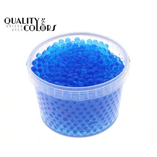 QC Hydrogel beads in reusable bucket | Colour: Blue | Diameter 2.5 - 3 millimetres | Bucket contents 3 litres | Per bucket