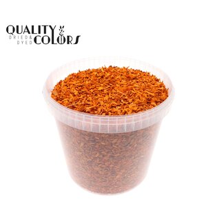 QC Wood chips in reusable bucket | Colour: Orange | Length 5 - 8 millimetres | Bucket capacity 10 litres | Per bucket