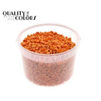 QC Decorative Stones in a reusable bucket | Colour: Orange | Diameter 9 - 13 millimetres | Bucket contents 3 litres | Per bucket
