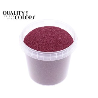 QC Decoratief Zand in herbruikbare emmer | Kleur: Kerskleurig | Diameter 0.1 - 0.5 millimeter | Inhoud emmertje 1 liter | Per 6 emmertjes