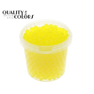 QC Hydrogel beads in reusable bucket | Colour: Yellow | Diameter 2.5 - 3 millimetres | Bucket content 1 litre | Per 6 buckets