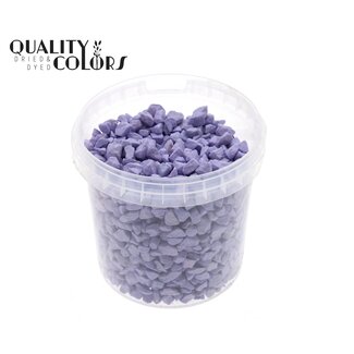 QC Decorative Stones in reusable bucket | Colour: Lilac | Diameter 9 - 13 millimetres | Bucket contents 1 litre | Per 6 buckets