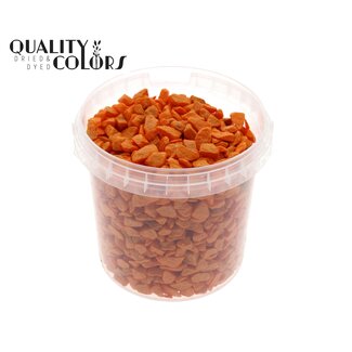 QC Decorative Stones in reusable bucket | Colour: Orange | Diameter 9 - 13 millimetres | Bucket content 1 litre | Per 6 buckets