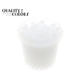 QC Hydrogelparels in herbruikbare emmer | Kleur: Wit | Diameter 2.5 - 3 millimeter | Inhoud emmertje 1 liter | Per 6 emmertjes