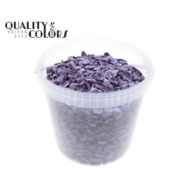North Sea Shells in reusable bucket | Colour: Frosted Milkapurple | Bucket contents 10 litres | Per bucket