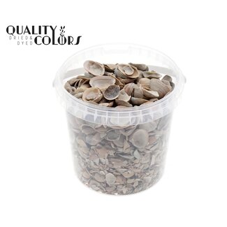 QC North Sea Shells in a reusable bucket | Colour: Natural Brown | Bucket content 1 litre | Per 6 buckets