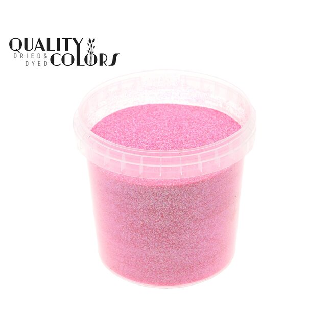 Glitter in herbruikbare emmer "Pink Blush" | Kleur: Roze | Inhoud emmer 400 gram | Per emmertje