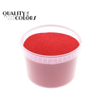 QC Decoratief Zand in herbruikbare emmer | Kleur: Rood | Diameter 0.1 - 0.5 millimeter | Inhoud emmertje 3 liter | Per emmertje