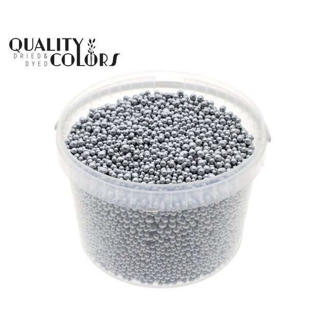 Terracotta Balls in Reusable Bucket | Colour: Silver | Diameter 4 - 8 millimetres | Bucket Contents 3 Litres | Per Bucket