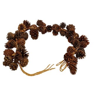 QC Dennenappel Slinger | Kleur: Naturelle Bruin | Lengte 100 centimeter | Per 2 slingers