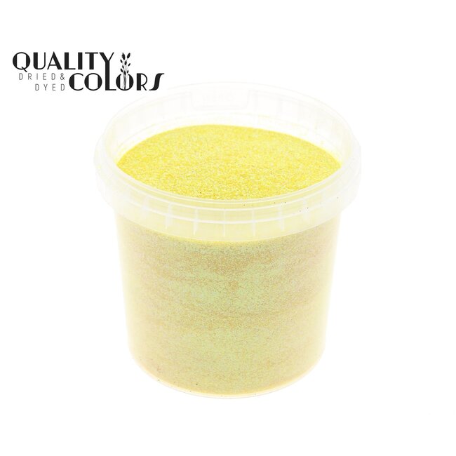 Glitter in reusable bucket | Colour: Iridescent Yellow | Bucket content 400 grams | Per bucket