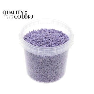 QC Fine Pebbles in Reusable Bucket | Colour: Milka Purple | Diameter 4 - 6 millimetres | Bucket Contents 1 litre | Per 6 buckets