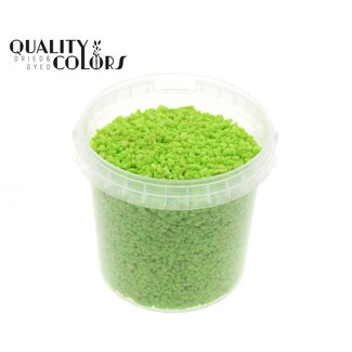 QC Fine Pebbles in Reusable Bucket | Colour: Light Green | Diameter 4 - 6 millimetres | Bucket Contents 1 Litre | Per 6 Buckets