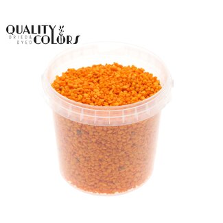 QC Fine Pebbles in Reusable Bucket | Colour: Orange | Diameter 4 - 6 millimetres | Bucket Contents 1 Litre | Per 6 Buckets