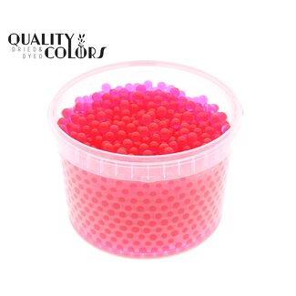 QC Hydrogel beads in reusable bucket | Colour: Cherry-coloured | Diameter 2.5 - 3 millimetres | Bucket contents 3 litres | Per bucket
