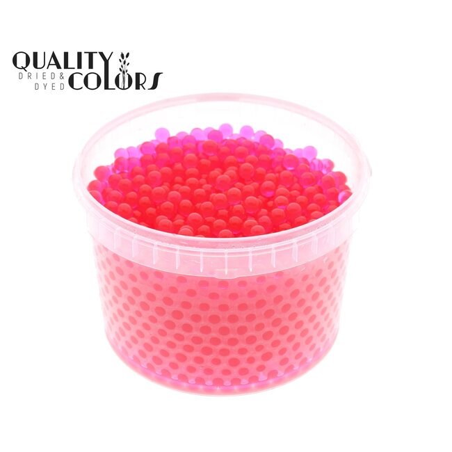 Hydrogelparels in herbruikbare emmer | Kleur: Kerskleurig | Diameter 2.5 - 3 millimeter | Inhoud emmertje 3 liter | Per emmertje