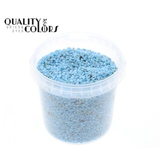 QC Fine Pebbles in Reusable Bucket | Colour: Light Blue | Diameter 4 - 6 millimetres | Bucket Content 1 Litre | Per 6 Buckets
