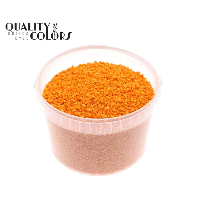 Fine Pebbles in Reusable Bucket | Colour: Orange | Diameter 4 - 6 millimetres | Bucket Contents 3 litres | Per bucket