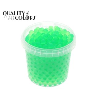 QC Hydrogel pearls in reusable bucket | Colour: Light green | Diameter 2.5 - 3 millimetres | Bucket content 1 litre | Per 6 buckets