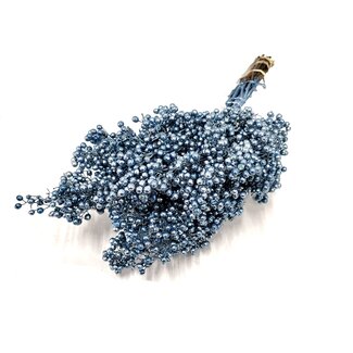 QC Dried Pepper Berries Picks | Colour: Metallic Blue | Schinus Dried Decoration | Weight ± 170 grams | Per 5 bunches